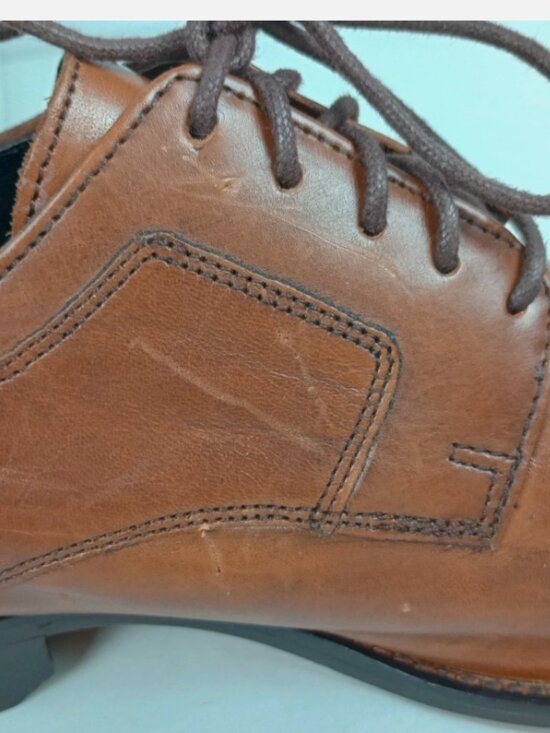 Johnson Murphy Mens 12M Brown Leather Novick Cap Oxford Lace Up Dress Shoes main image 10